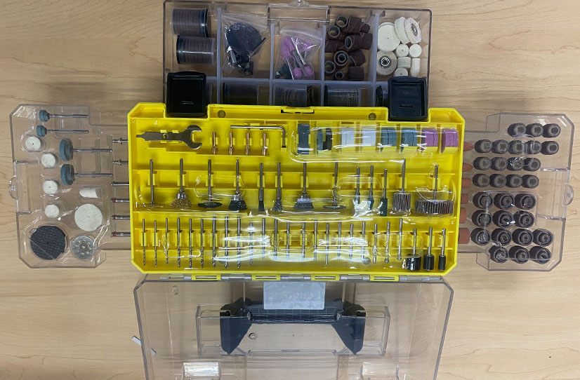 toolbox of drill tips