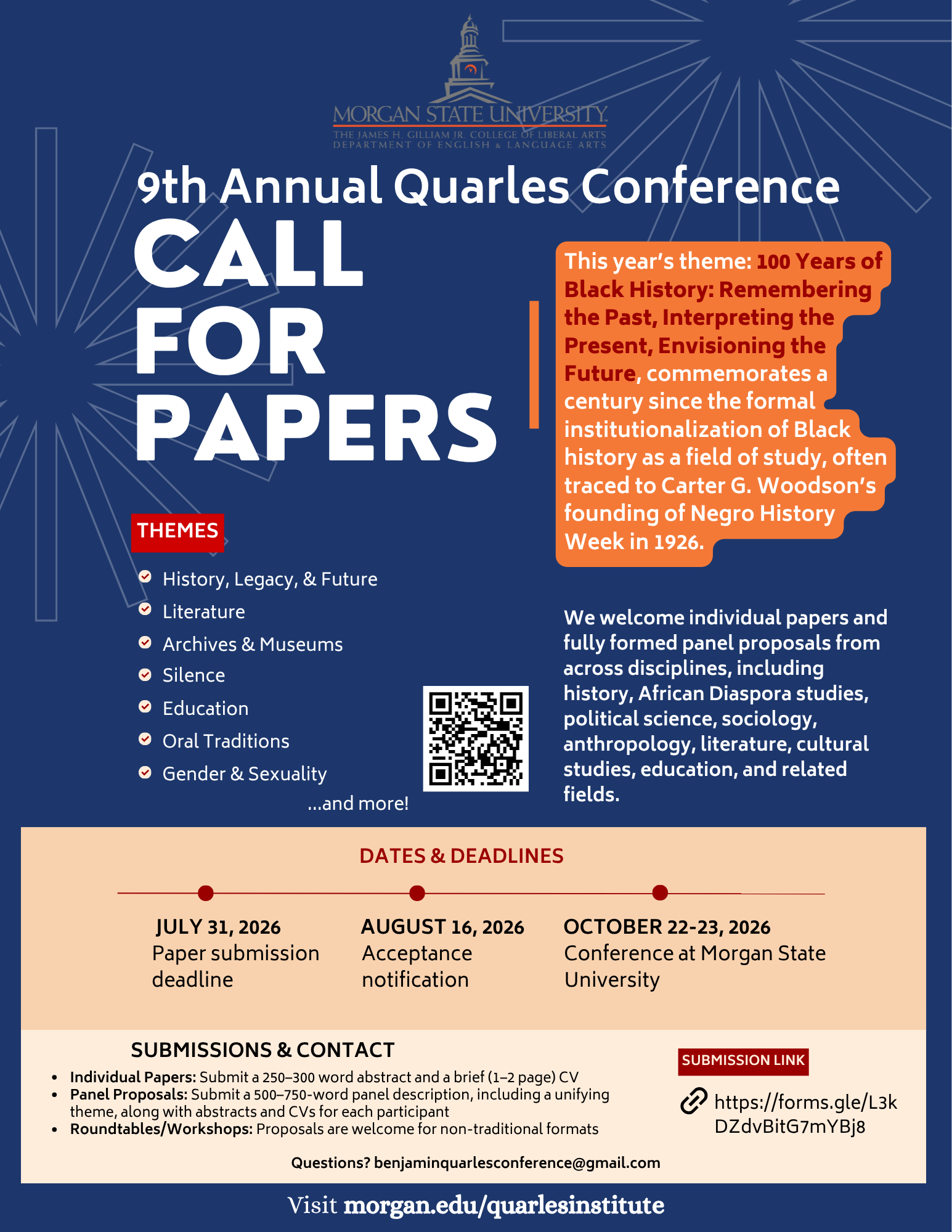 9th Annual Benjamin A. Quarles Conference 2026