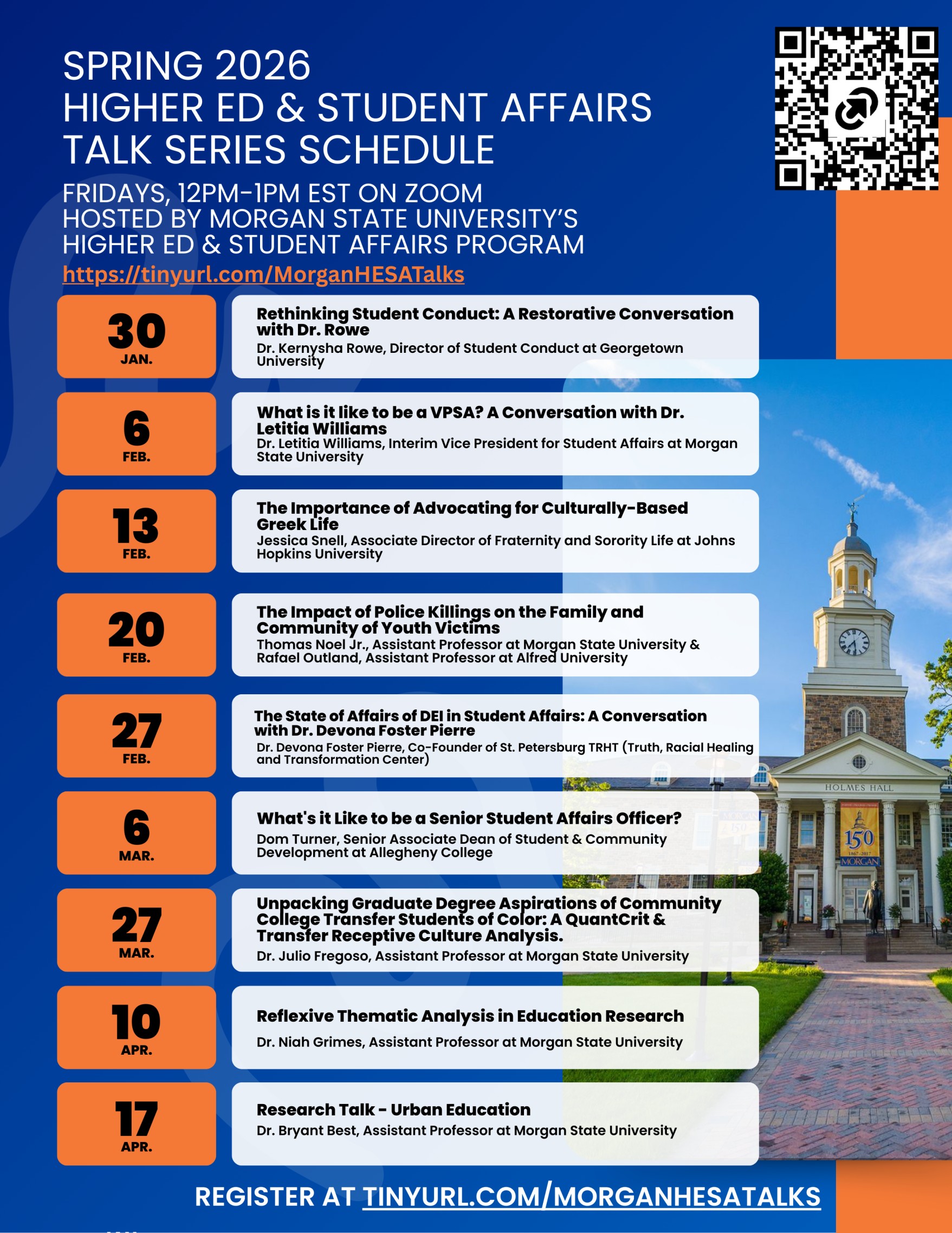 Spring 2026 HESA Talk Schedule