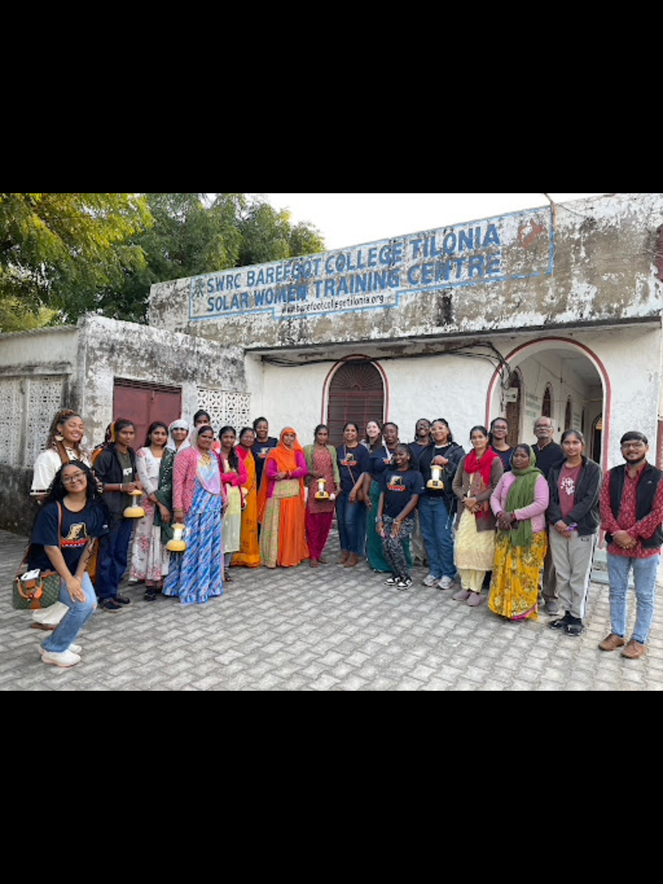India Trip in Front of School