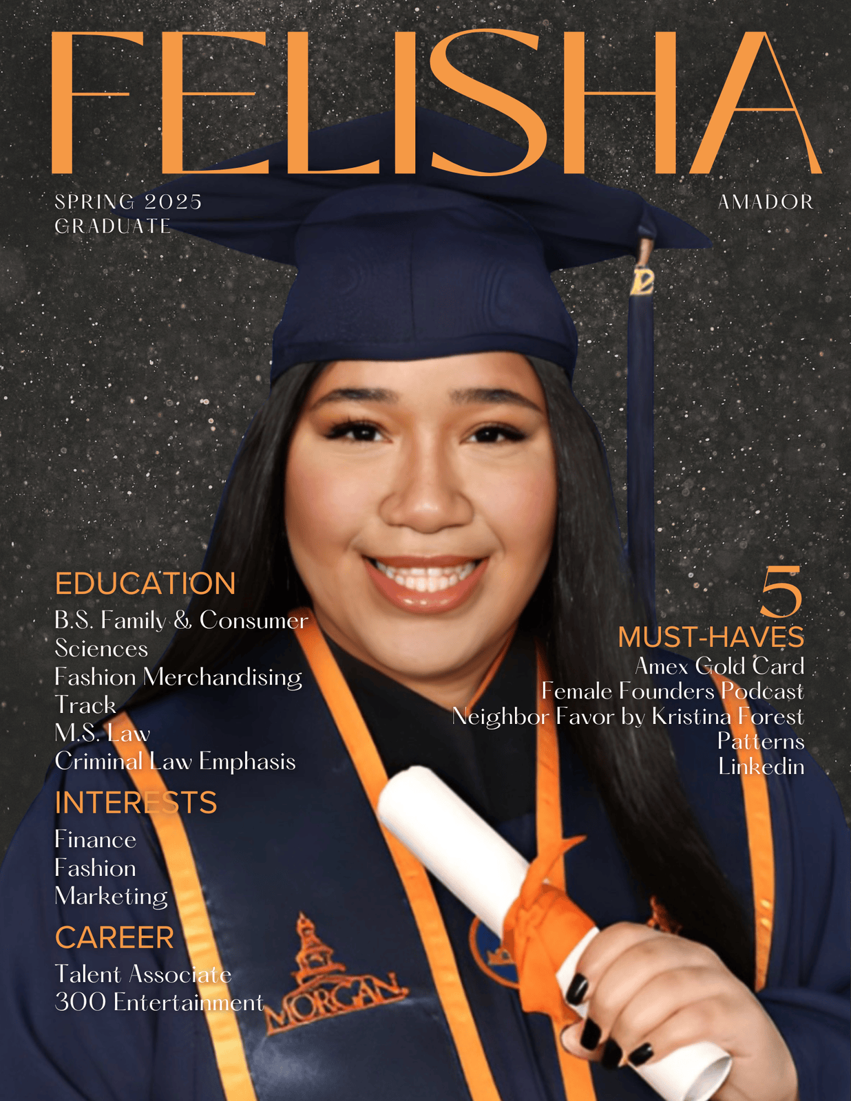 Image of Felisha Amador 2025 Spring FACS Graduate