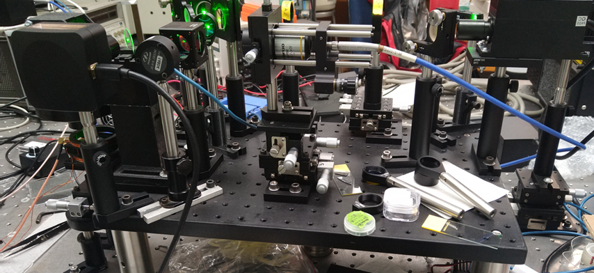 Room temperature confocal PL setup with Optically Detected Magnetic Resonance (ODMR) capability