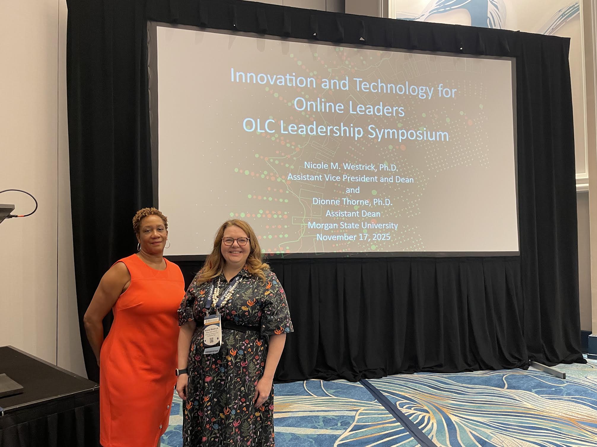 Dr. Thorne and Dr. Westrick at the OLC conference 