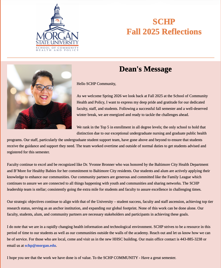 SCHP Winter 2025 Newsletter