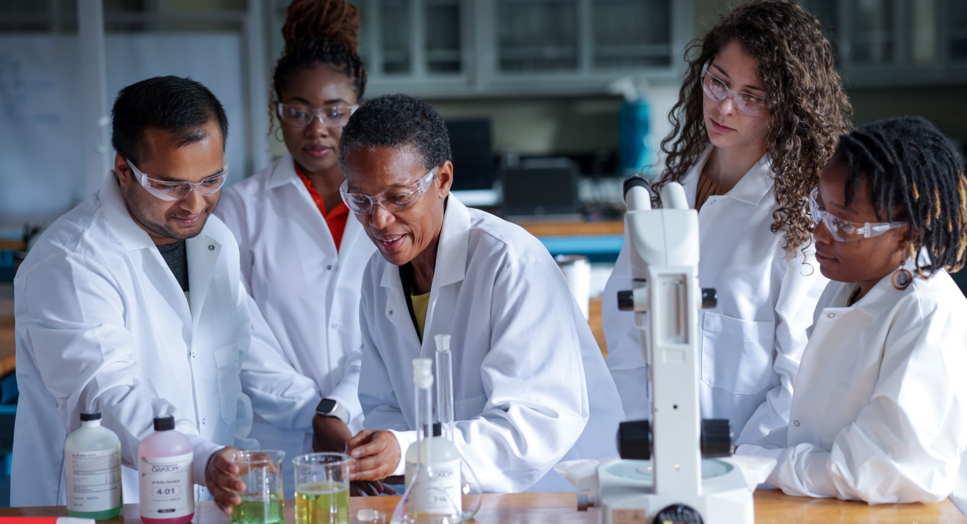 Morgan State University Civil Engineering Laboratory Professor with Student