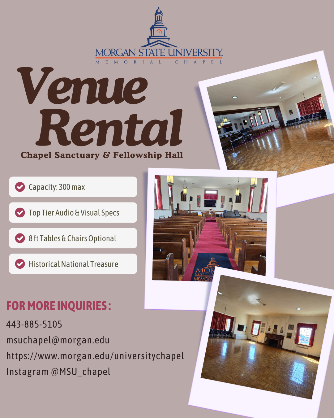 chapel venue flyer