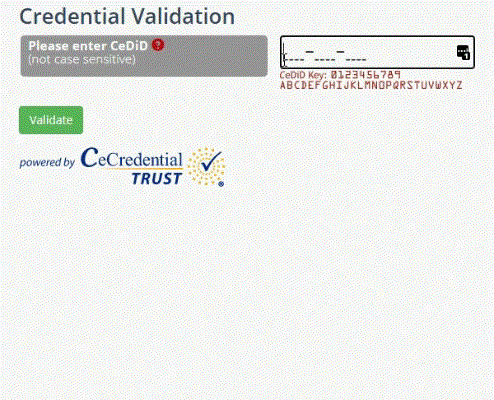 Credential Validation – demo