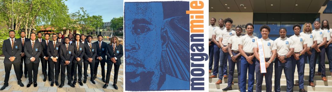 Morgan MILE header featuring logo and members