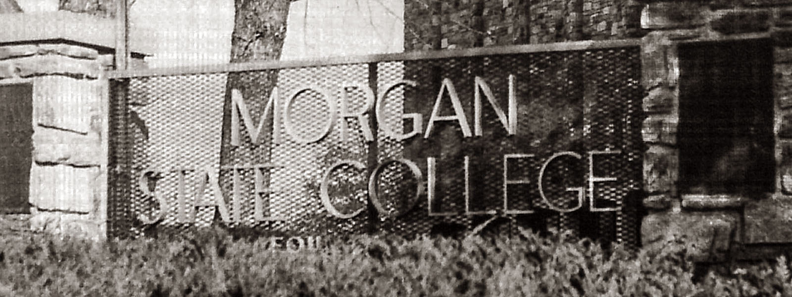 Morgan State College sign