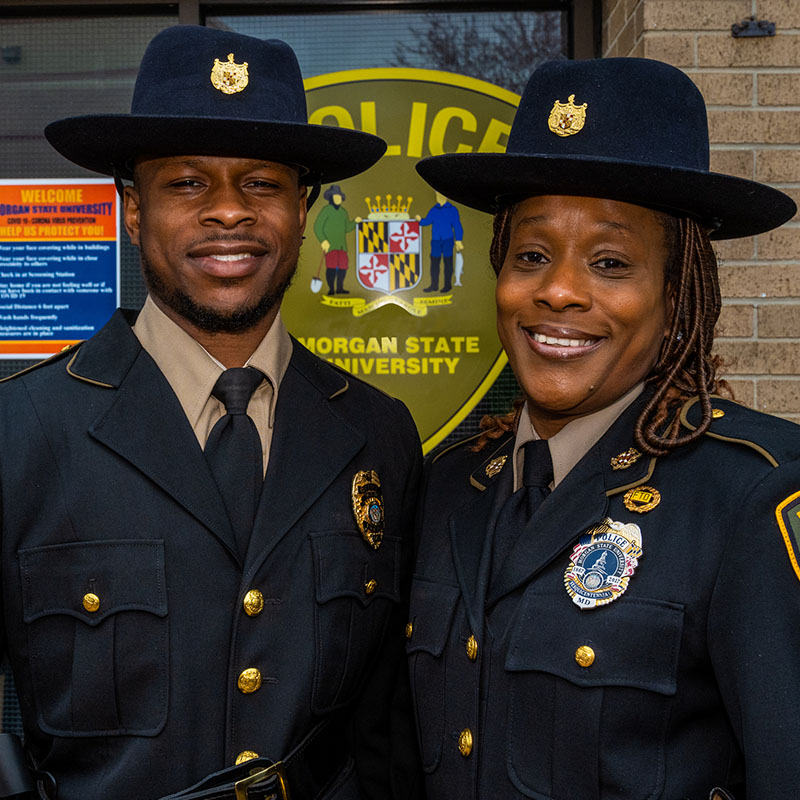 two university police officers