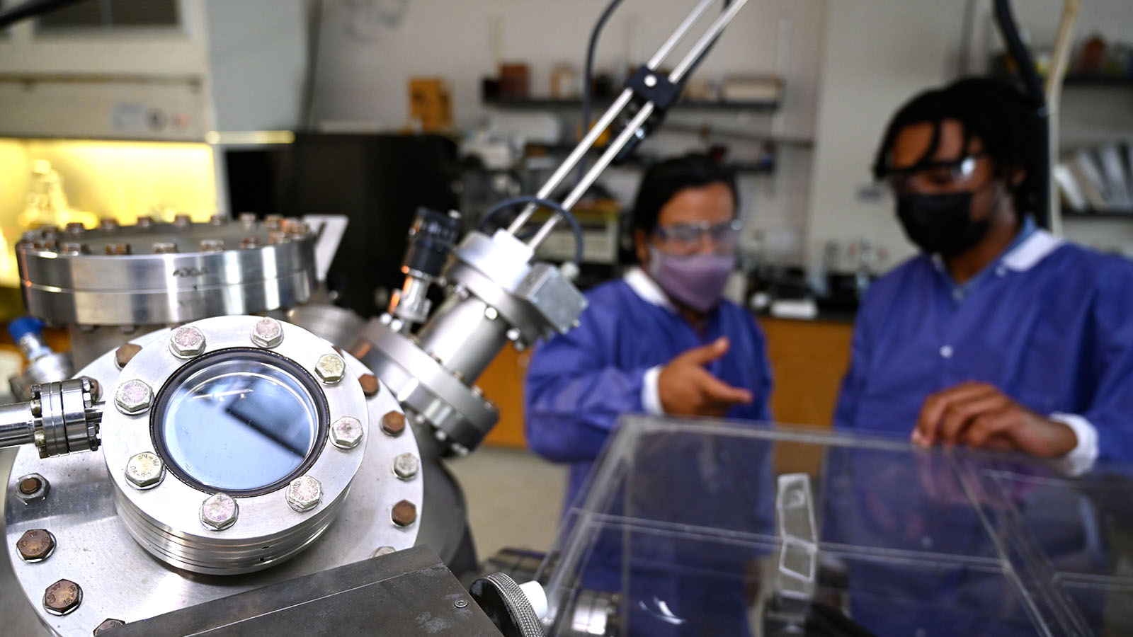 students in a research lab