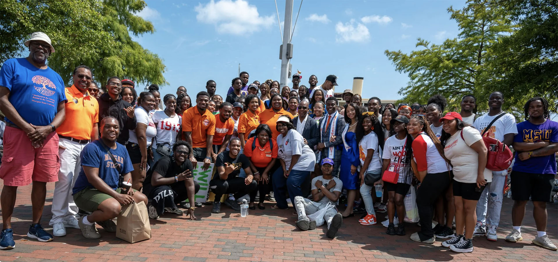 A contingent of students and staff from Baltimore-based HBCU Morgan State University attended the commemoration. Credit: Photos by Stephen Hopkins