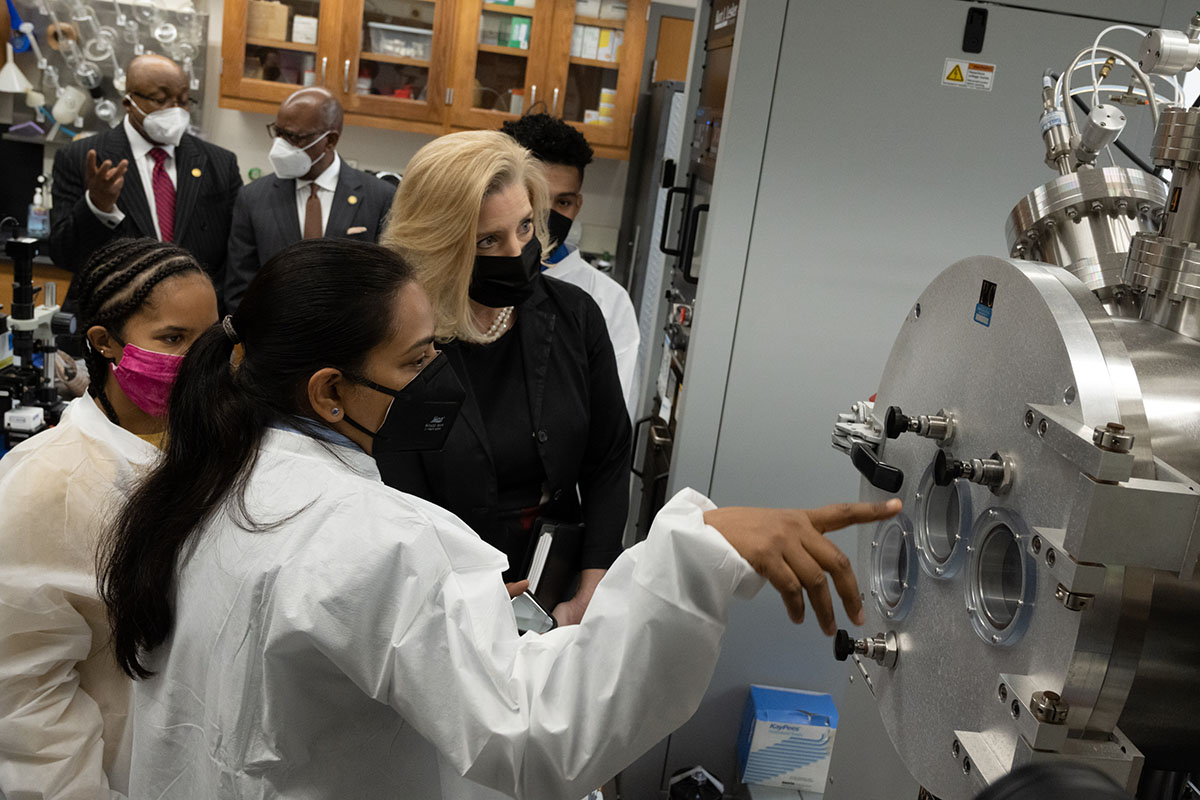 Kirsten Toland presenting to Secretary Wormuth