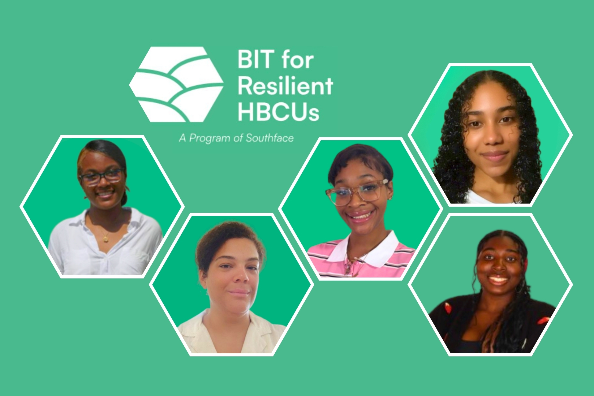Pictured are five Morgan scholars who are among the inaugural BIT Fellows cohort, a national initiative to advance environmental justice and campus sustainability.