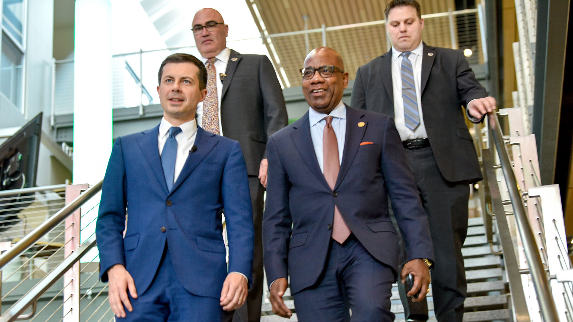 President Wilson and Secretary Buttigieg tour Morgan’s National Transportation Center