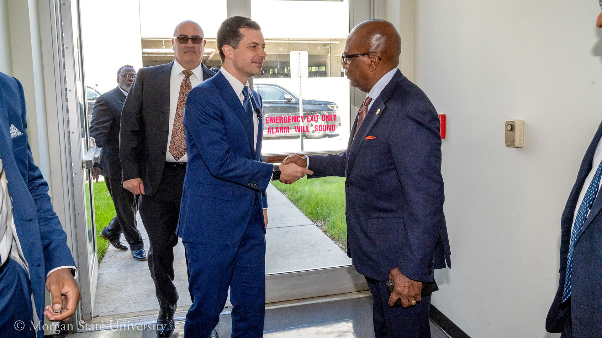 David K. Wilson greets Secretary Buttigieg