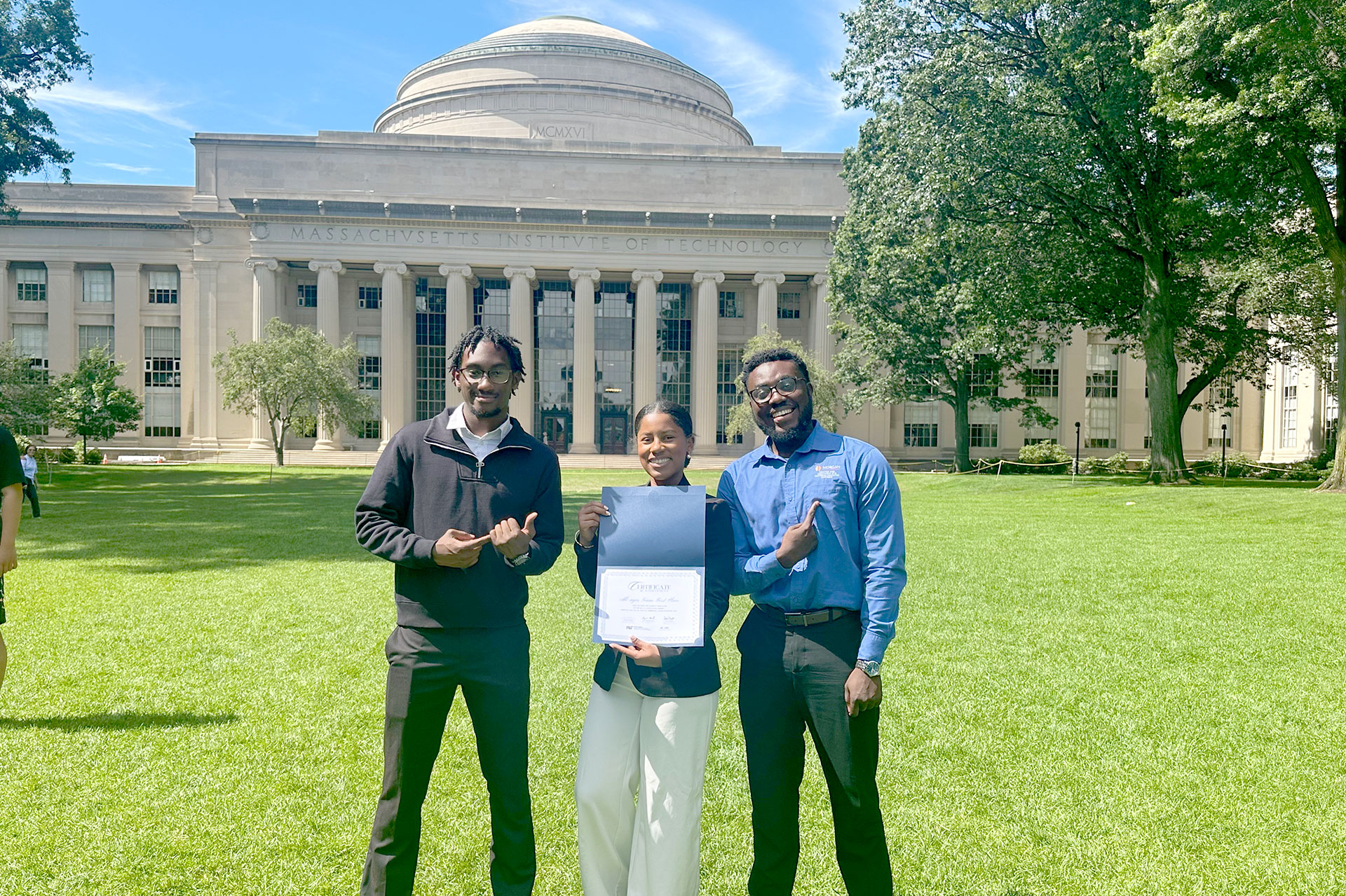 ThermaWise Project: Graduate Engineering Student David Nyarko, Graduate Construction Management Student Kianna Spencer, and Engineering Student Jamal Williamson Win First Place at MIT’s Hack the Climate Hackathon