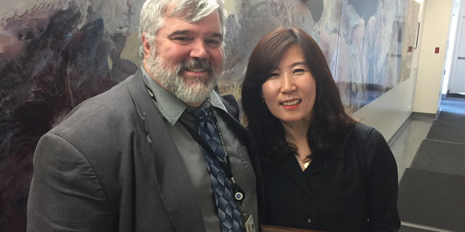 photo of Daniel Laughlin and Hyokyung Lee