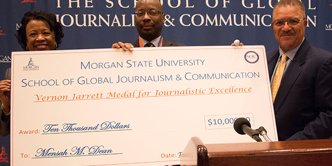 photo of Mensah M. Dean with Dean of School of Global Journalism and University Provost