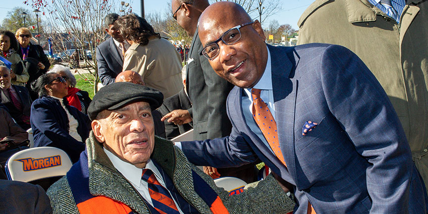 President David Wilson with Earl G. Graves, Sr.