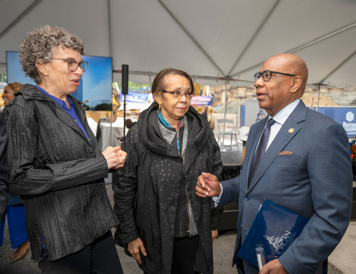 (Shown from left to right): Kim McCalla, Vice President for Facilities, Design and Construction Management; Dr. Shirley M. Malcom, MSU Board of Regents Member; and President David K. Wilson.
