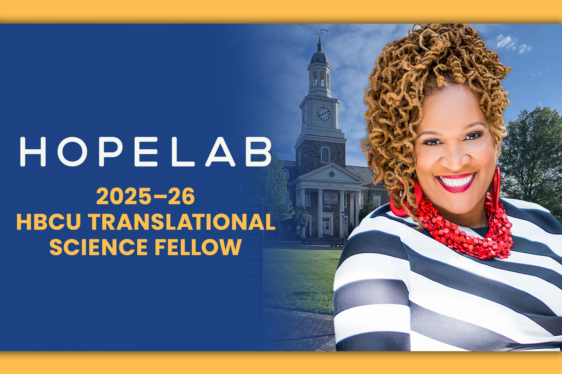Morgan State University’s Roni Ellington, Ph.D., professor of Mathematics Education and Advanced Studies, Leadership and Policy, has been selected as a fellow for Hopelab’s HBCU Translational Science 2025-2026 cohort.