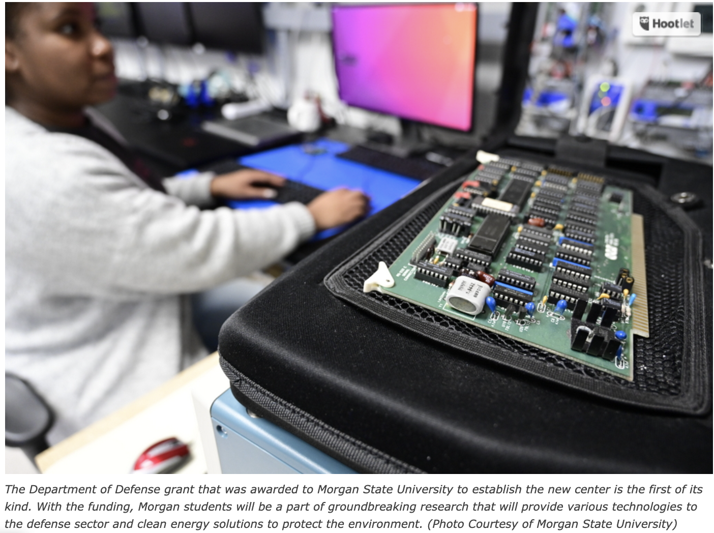 Department of Defense awards Morgan State University $7.5-million 