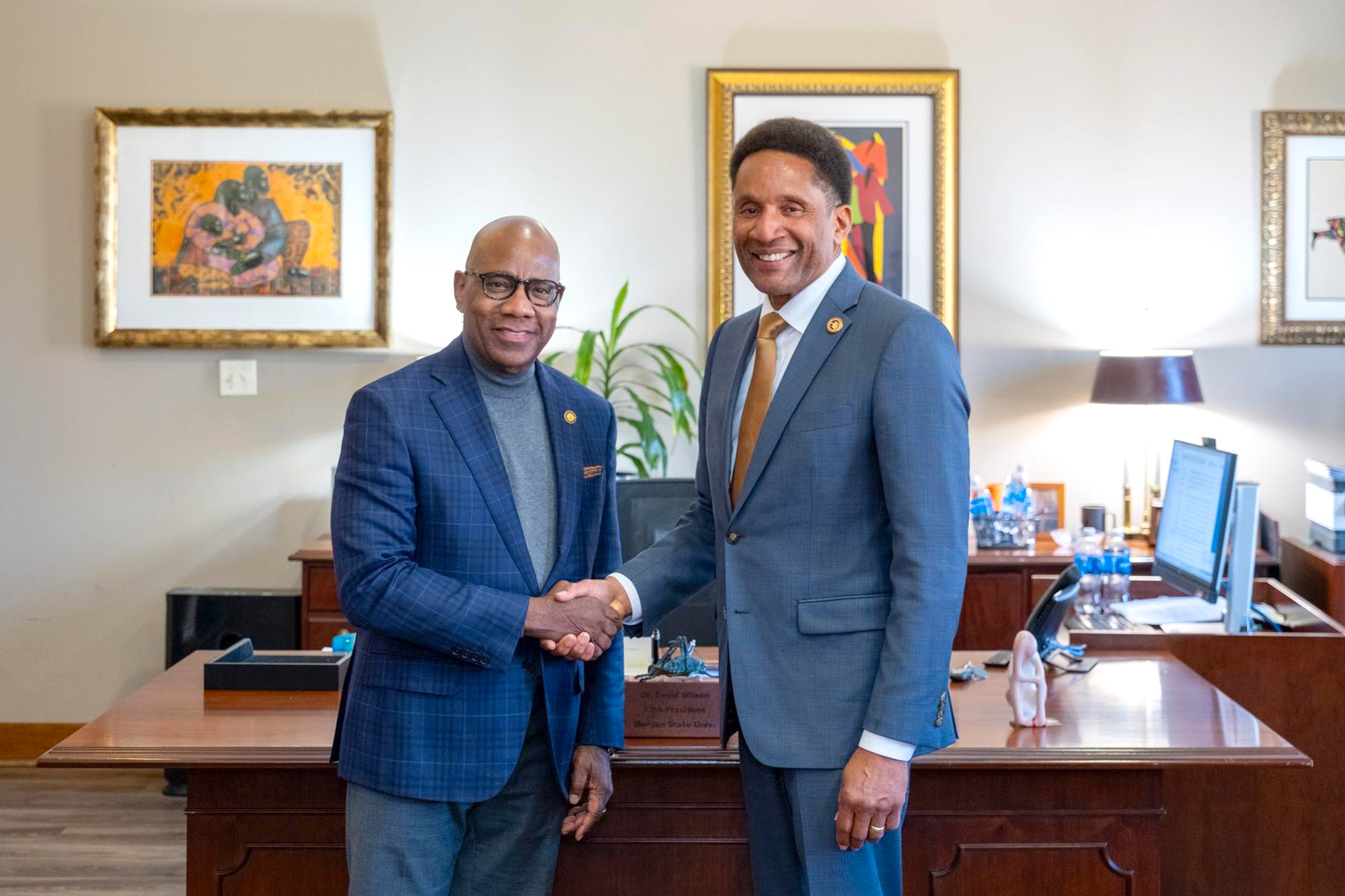 Morgan State University President David K. Wilson and Senator Arthur Ellis